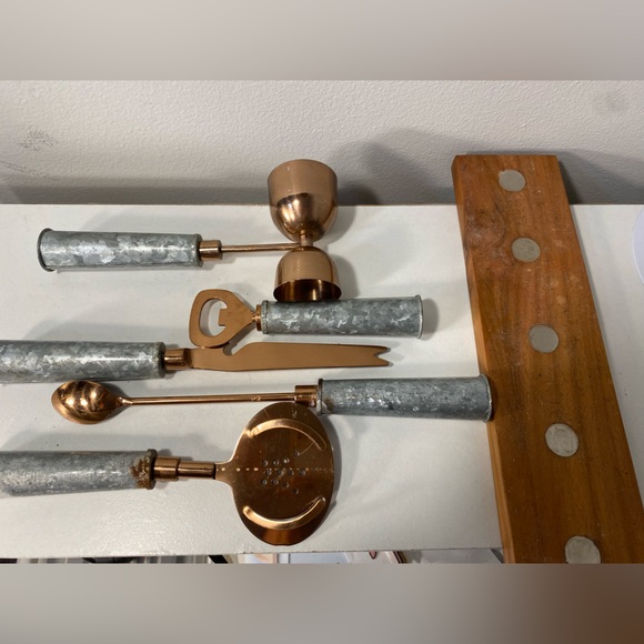 Cambridge Silversmith Thirstystone Galvanized Steel & Copper Bar Tool Set- 5 Pc. - Picture 2 of 5